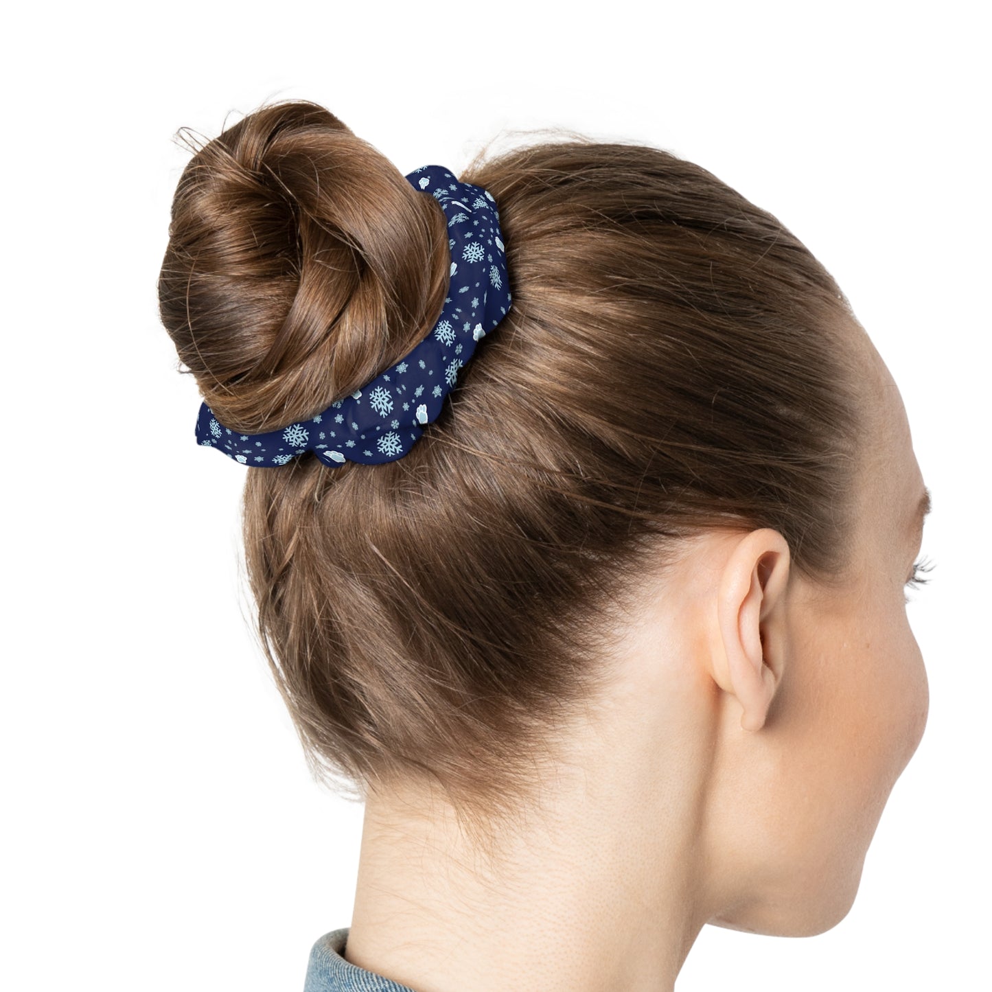 Snowflake & Pawprint Scrunchie