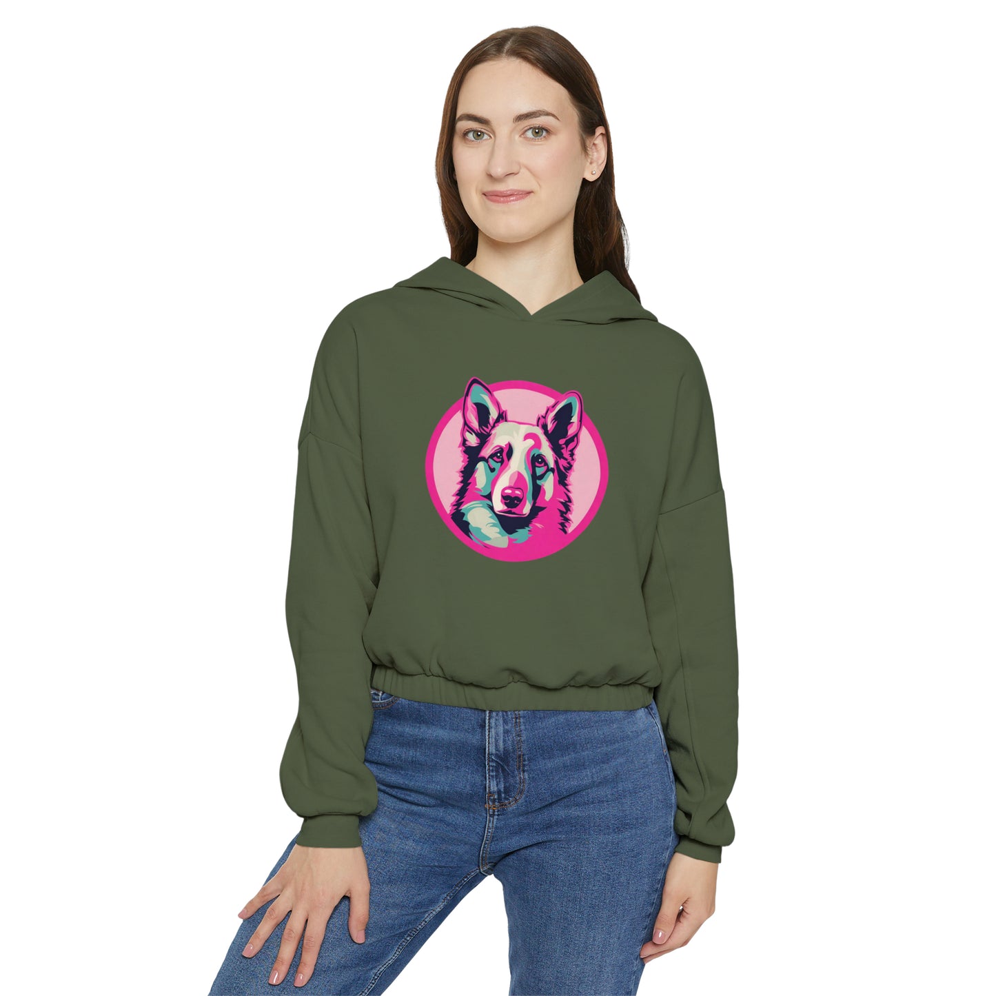 Cotton Candy Canine Women's Cinched Bottom Hoodie