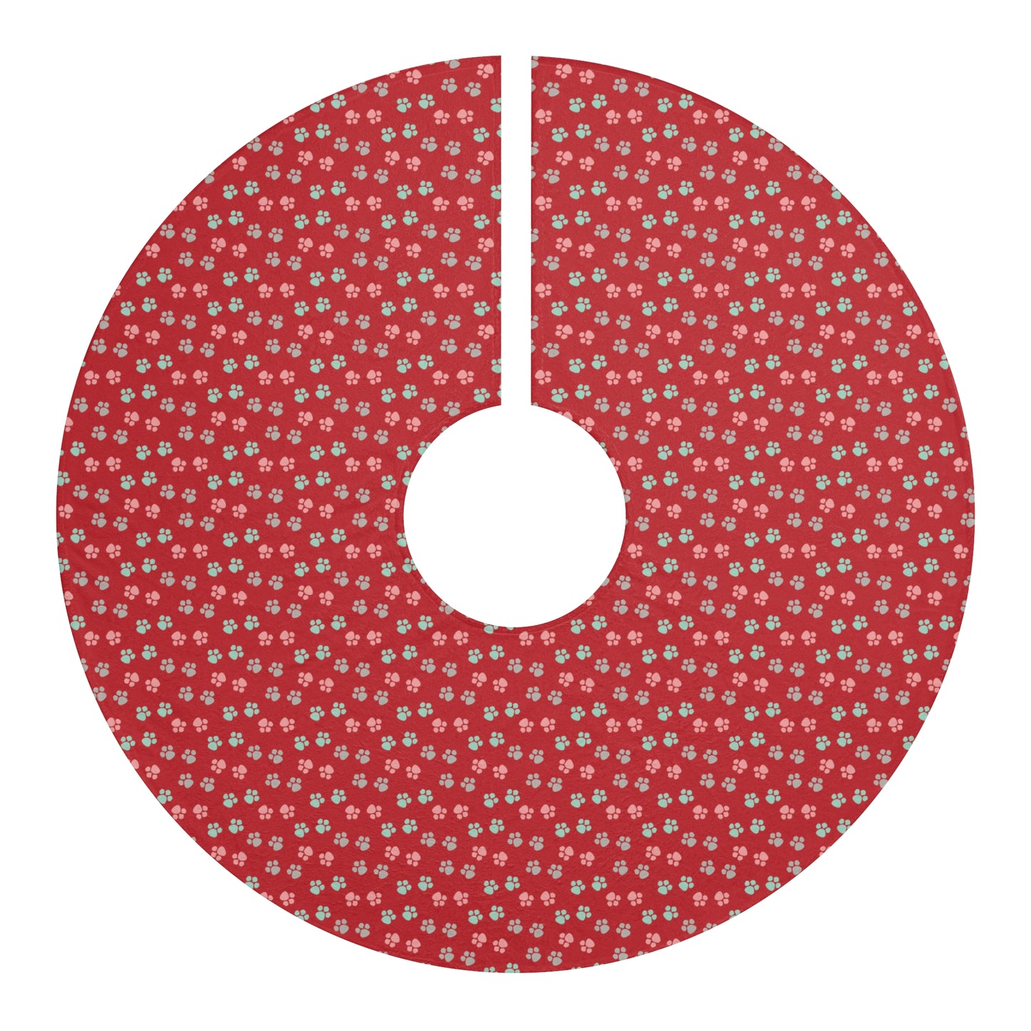 Paw Print Christmas Tree Skirt