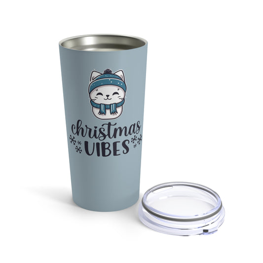 Christmas Vibes Cat Tumbler 20oz