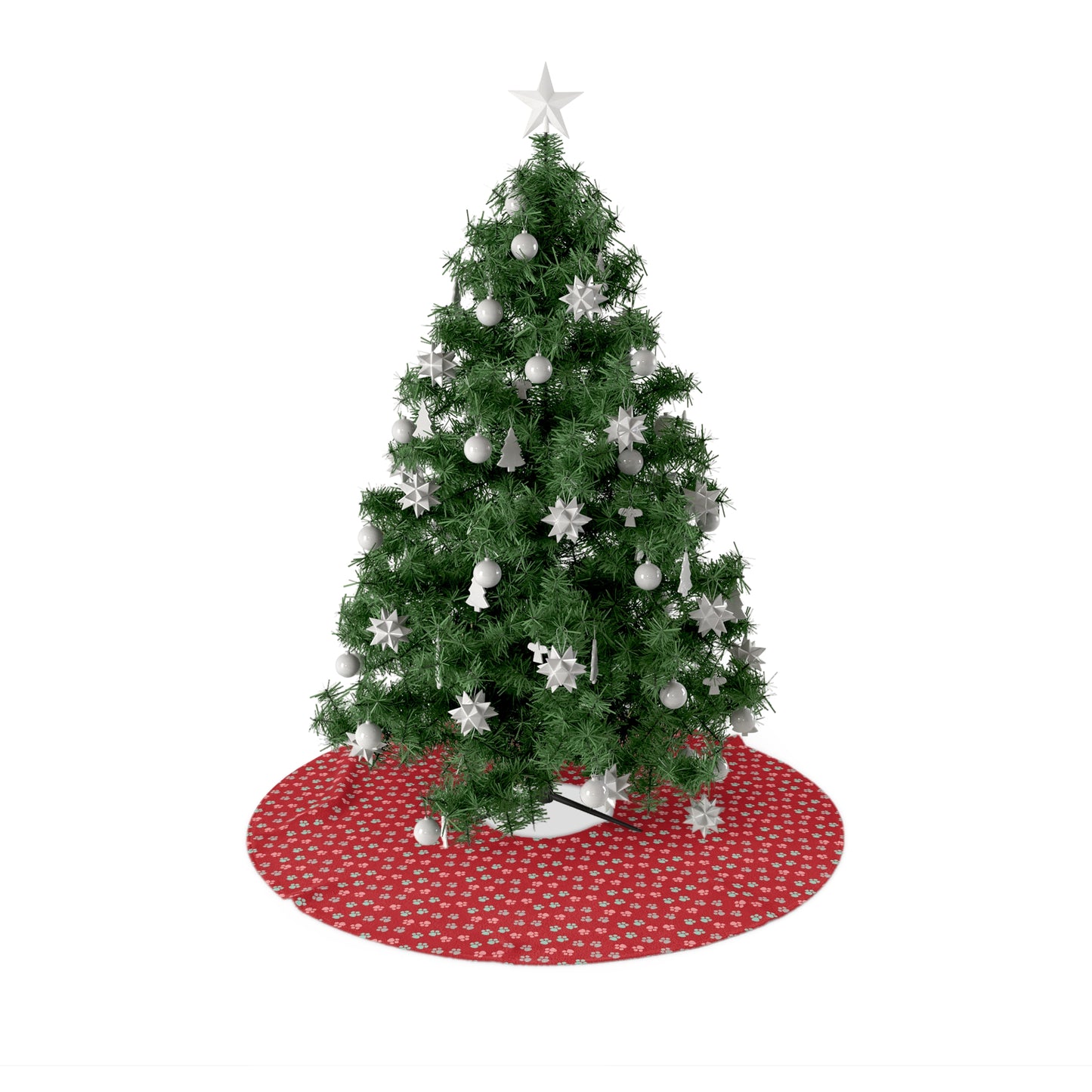 Paw Print Christmas Tree Skirt
