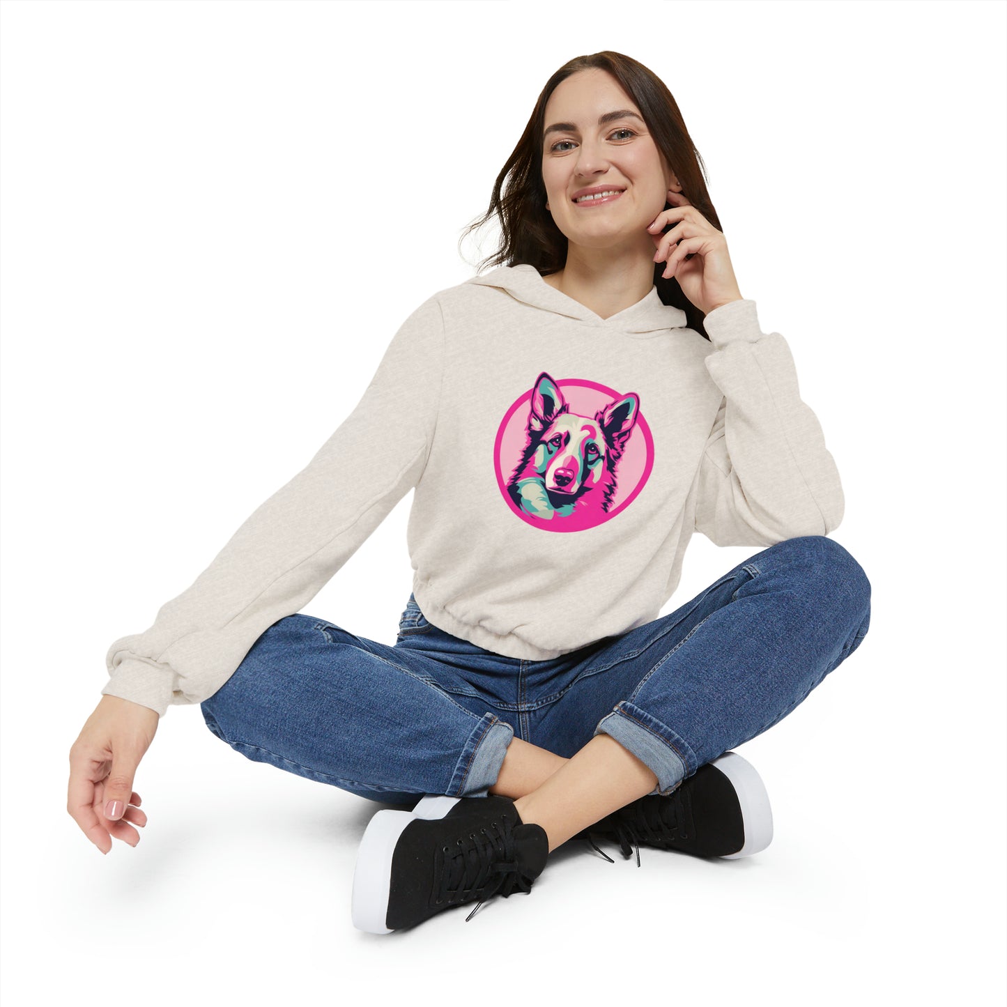 Cotton Candy Canine Women's Cinched Bottom Hoodie