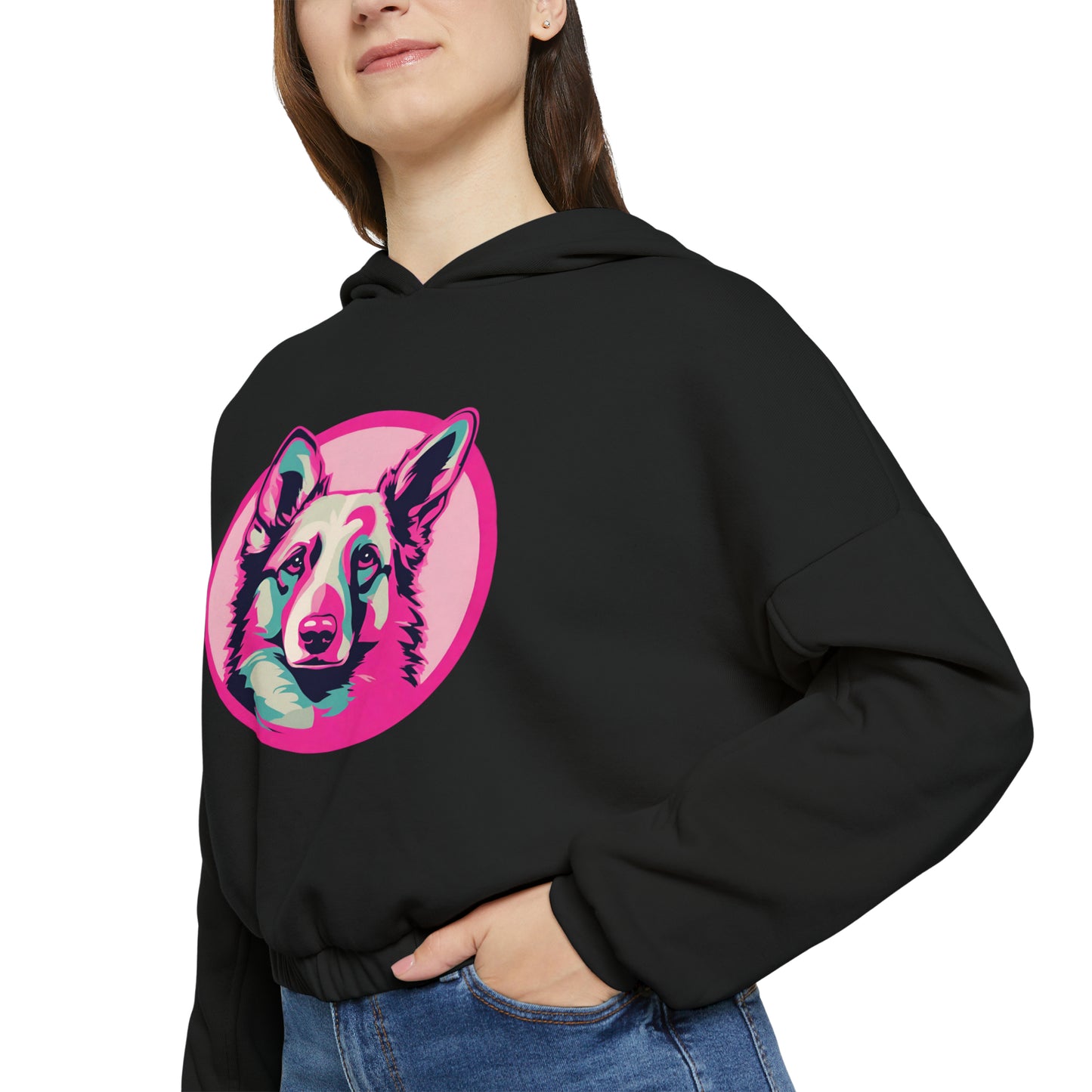 Cotton Candy Canine Women's Cinched Bottom Hoodie