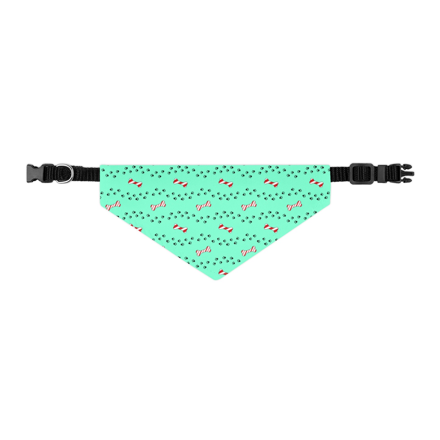 Candy Cane Bone Pet Bandana Collar