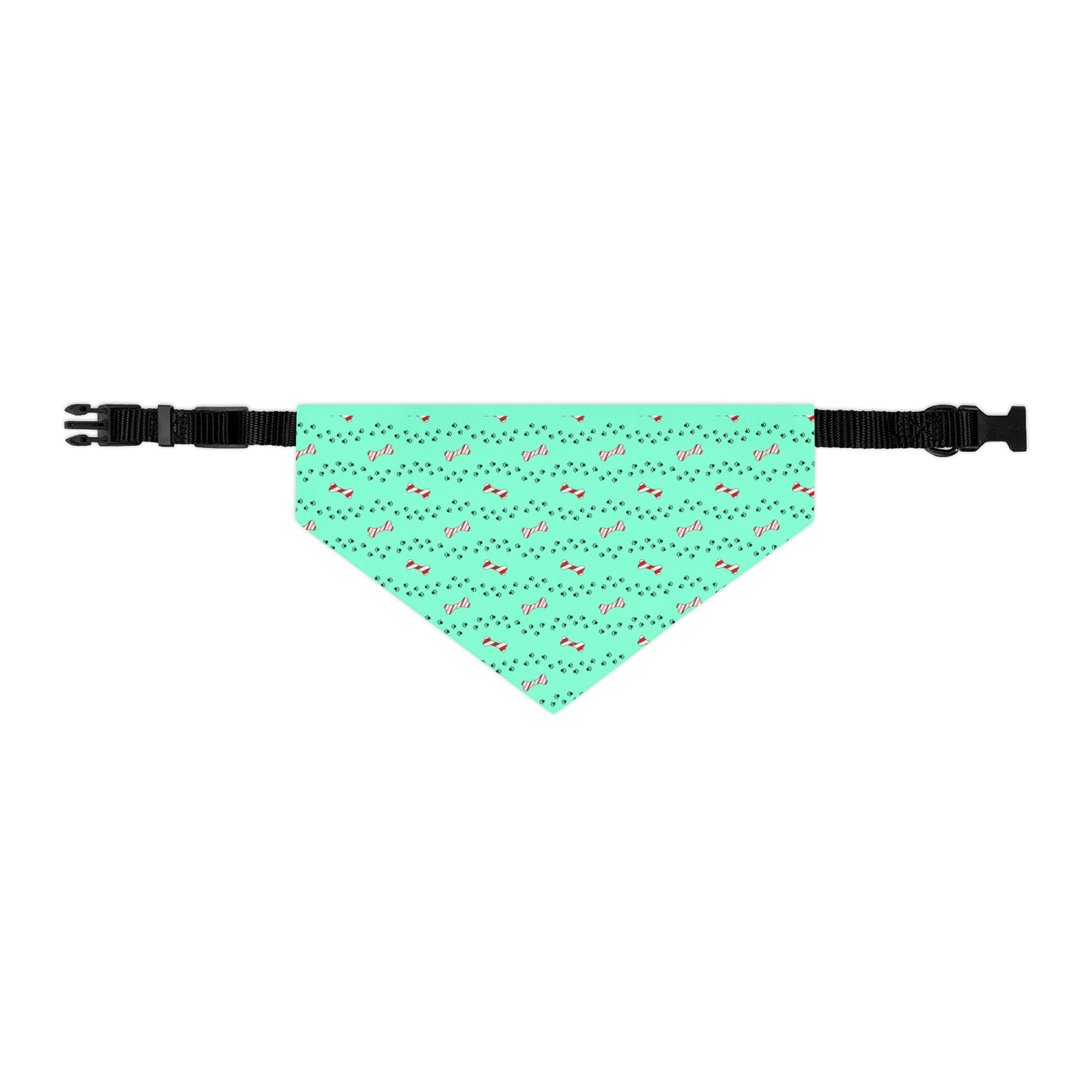 Candy Cane Bone Pet Bandana Collar