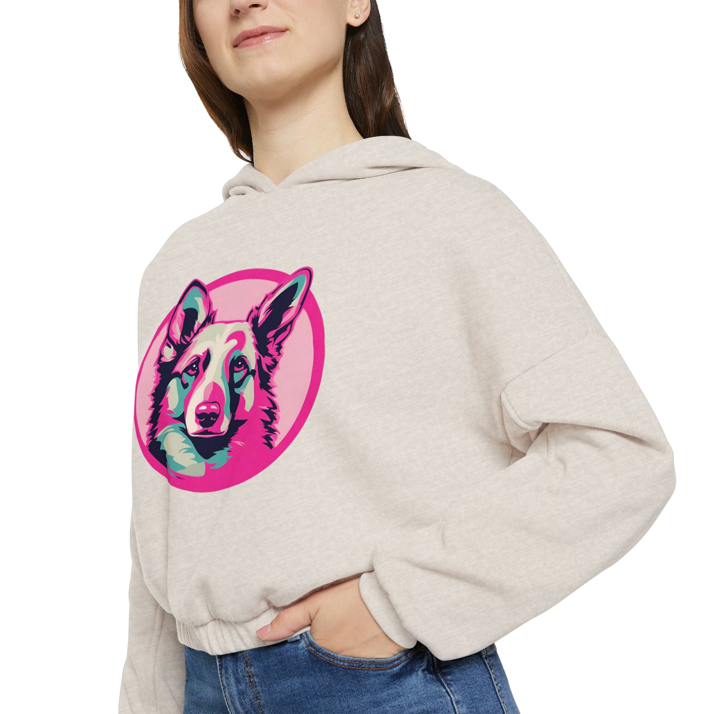 Cotton Candy Canine Women's Cinched Bottom Hoodie