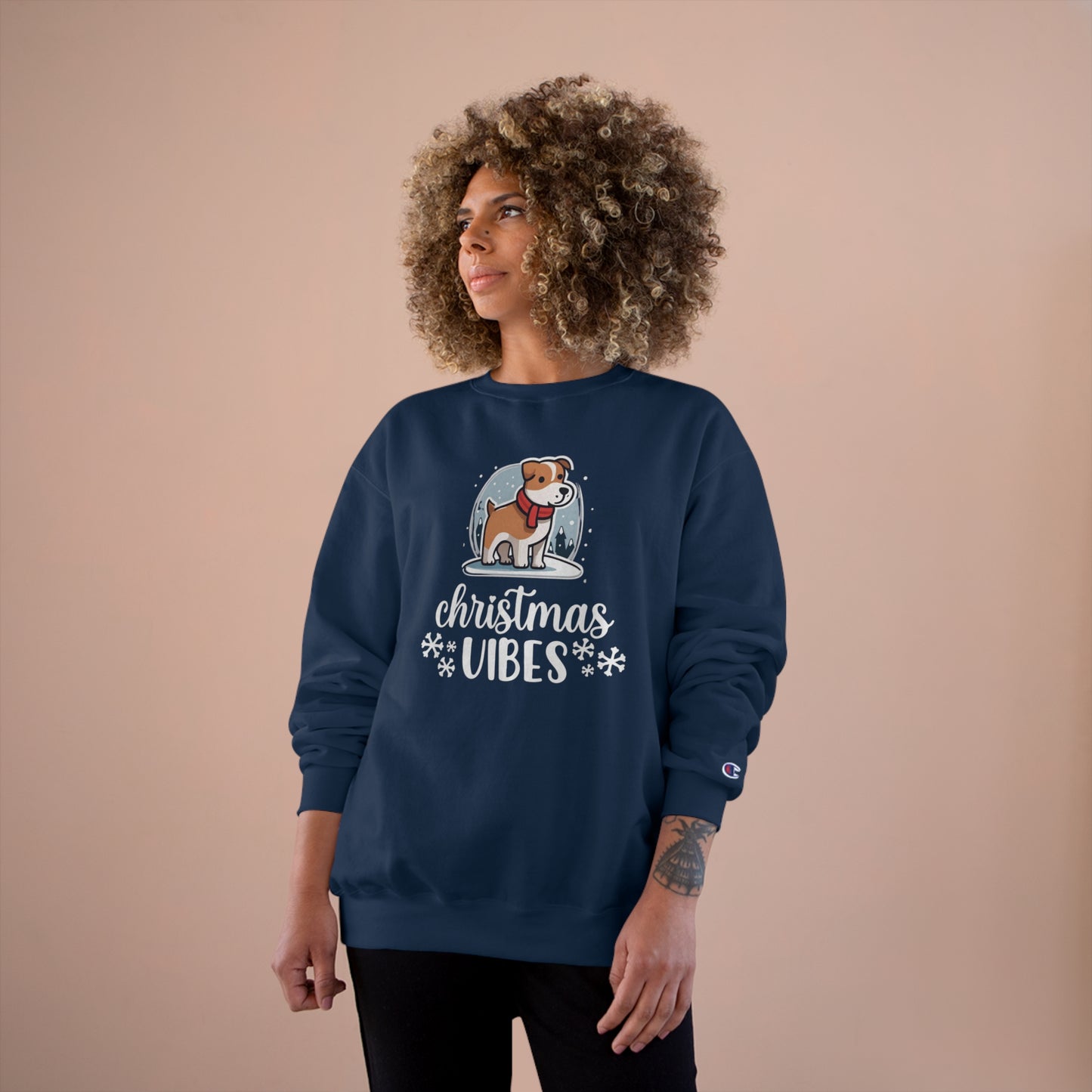 Christmas Vibes Dog Champion Sweatshirt