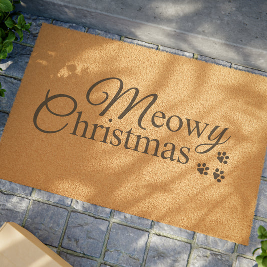 Meowy Christmas Doormat