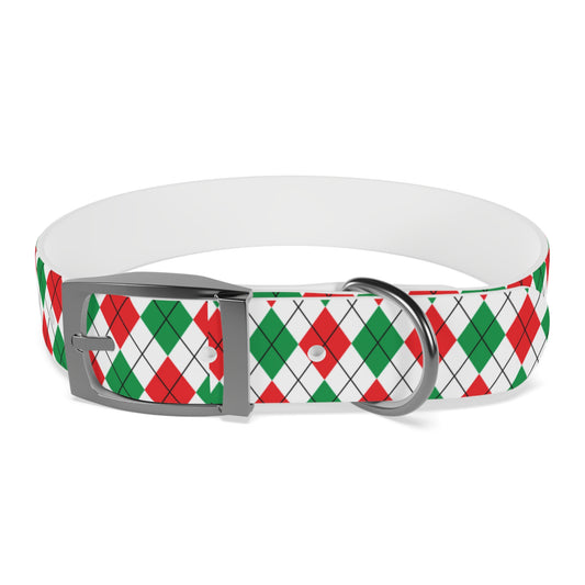 Christmas Argyle Dog Collar