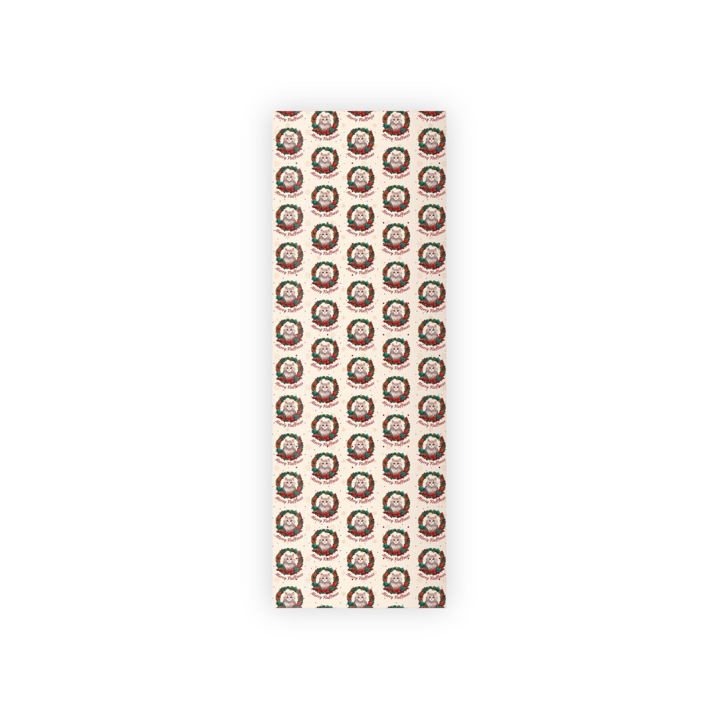 Merry Fluffmas Cat Gift Wrap Paper