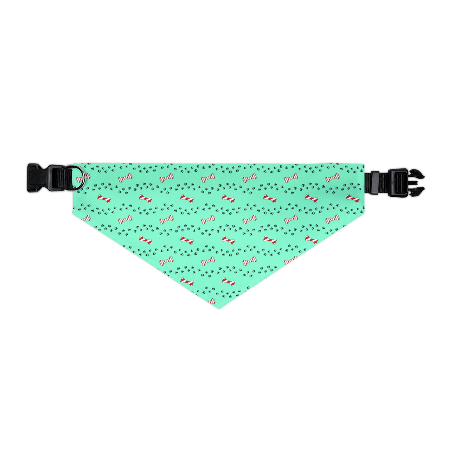 Candy Cane Bone Pet Bandana Collar
