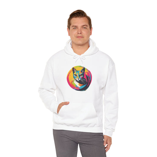 Colorful Cat - Unisex Heavy Blend™ Hooded Sweatshirt