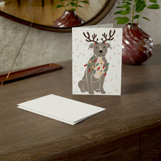 Christmas Lights and Pup Delights 5x7 Holiday Card