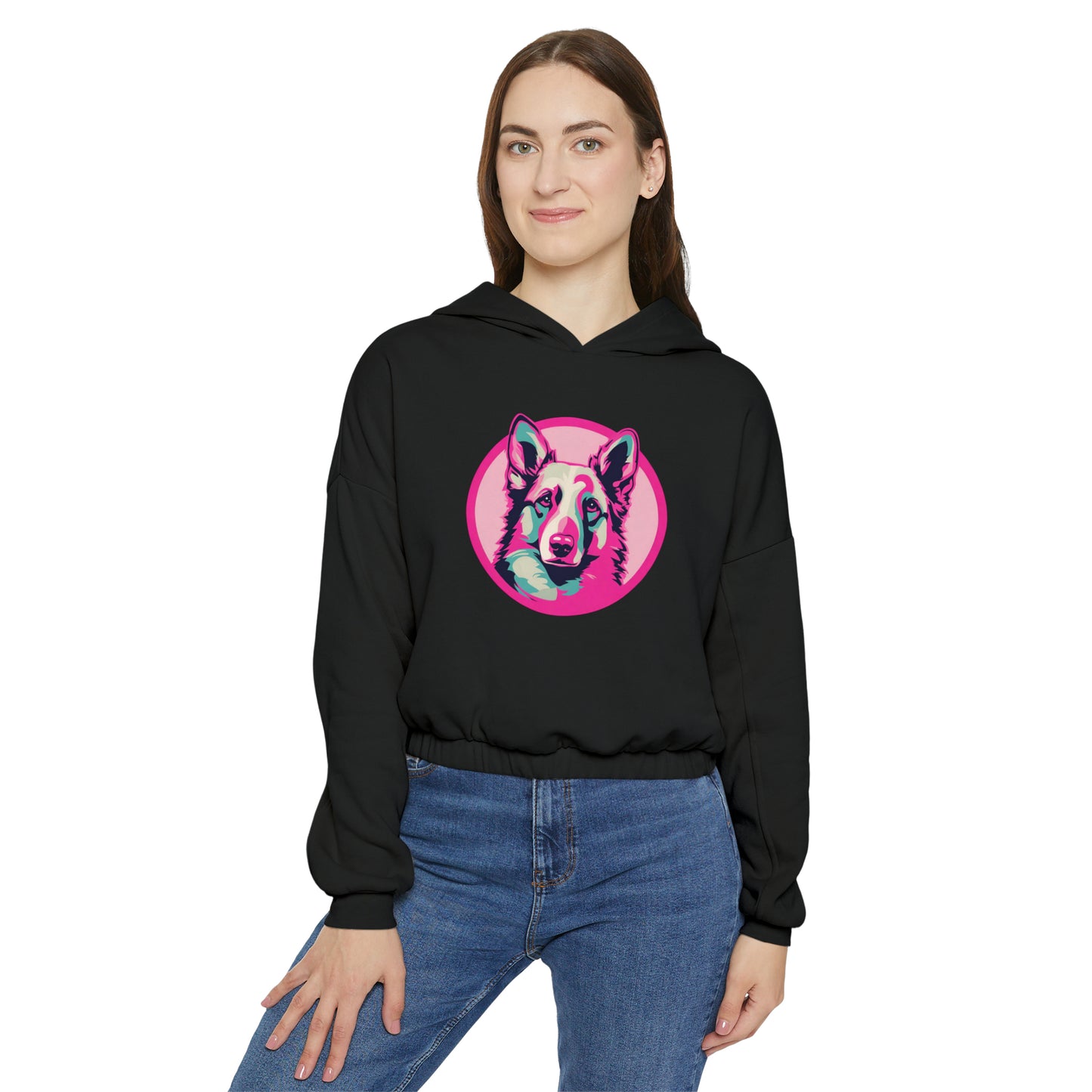 Cotton Candy Canine Women's Cinched Bottom Hoodie