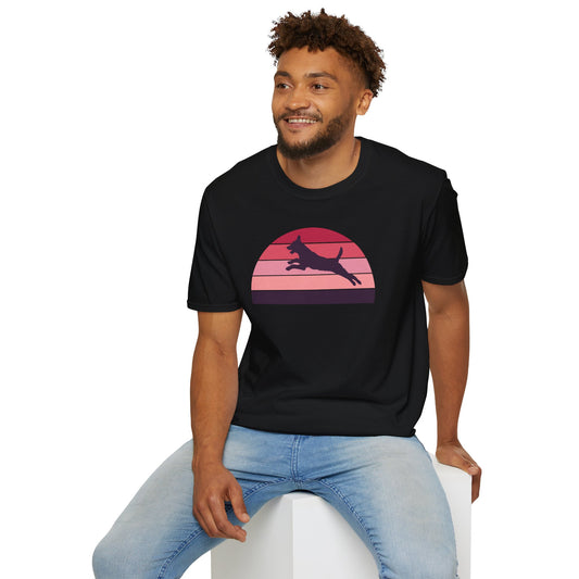 Pawfect Sunset Dog - Unisex Softstyle T-Shirt