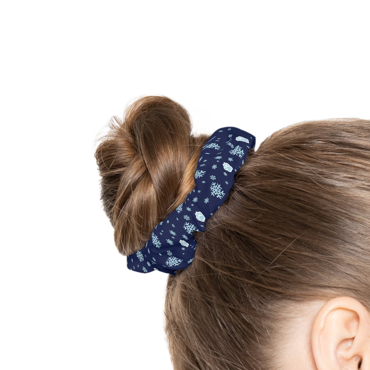 Snowflake & Pawprint Scrunchie