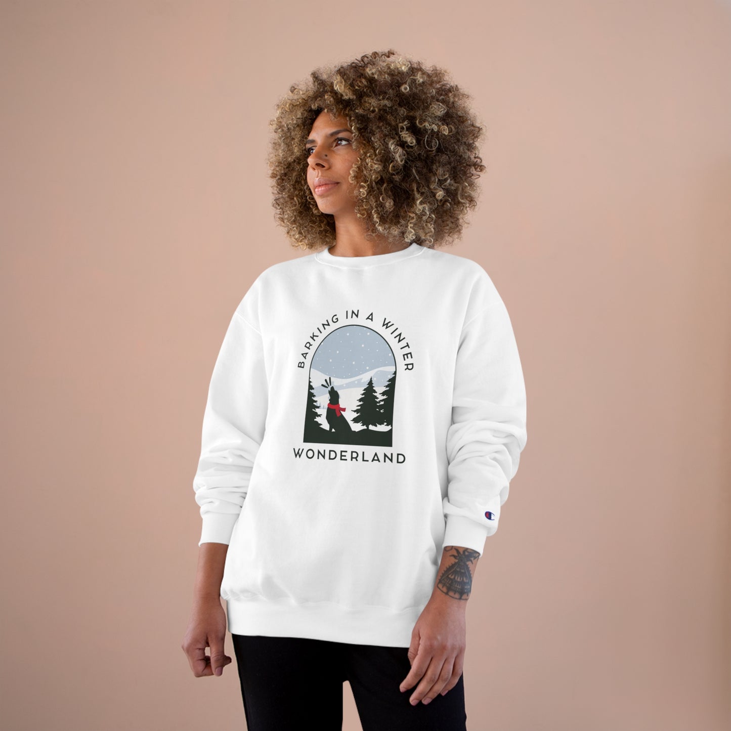 Barking in a Winter Wonderland Champion Sweatshirt