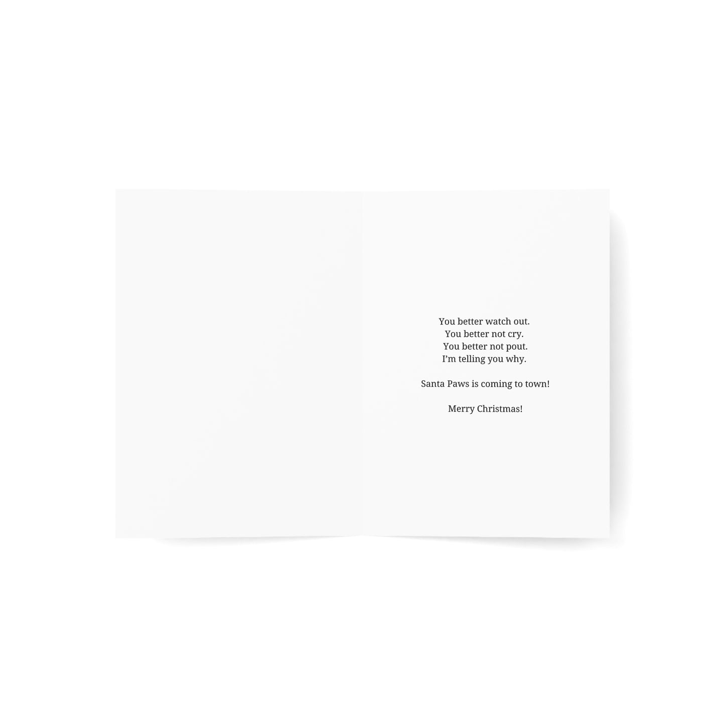Ho Ho Ho Paw Print 5x7 Greeting Cards
