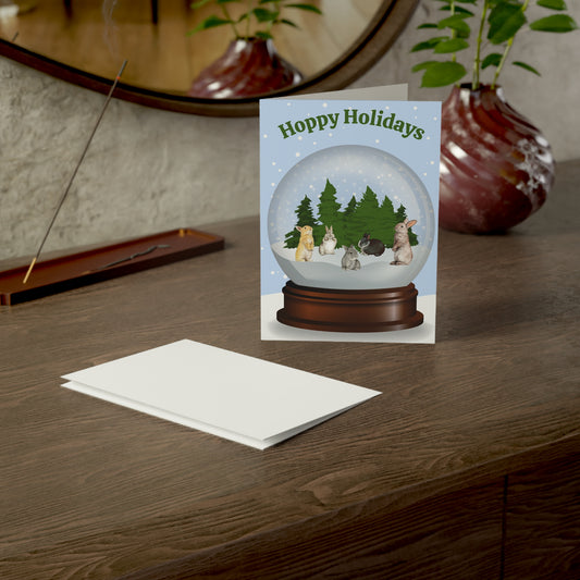 Hoppy Holidays Rabbit 5x7 Holiday Cards