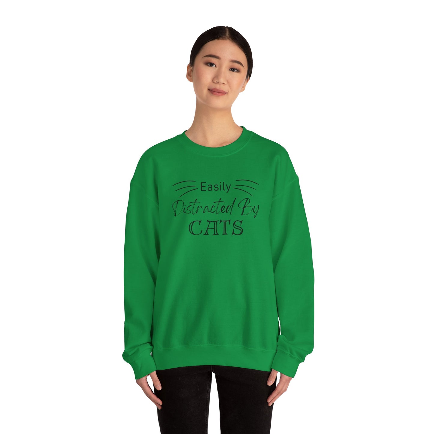 Easily Distracted by Cats Crewneck Sweatshirt