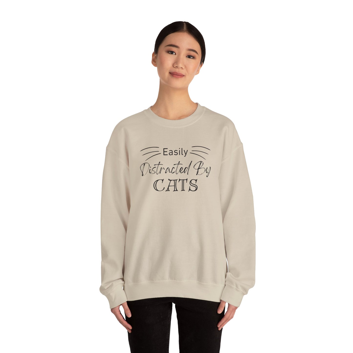 Easily Distracted by Cats Crewneck Sweatshirt