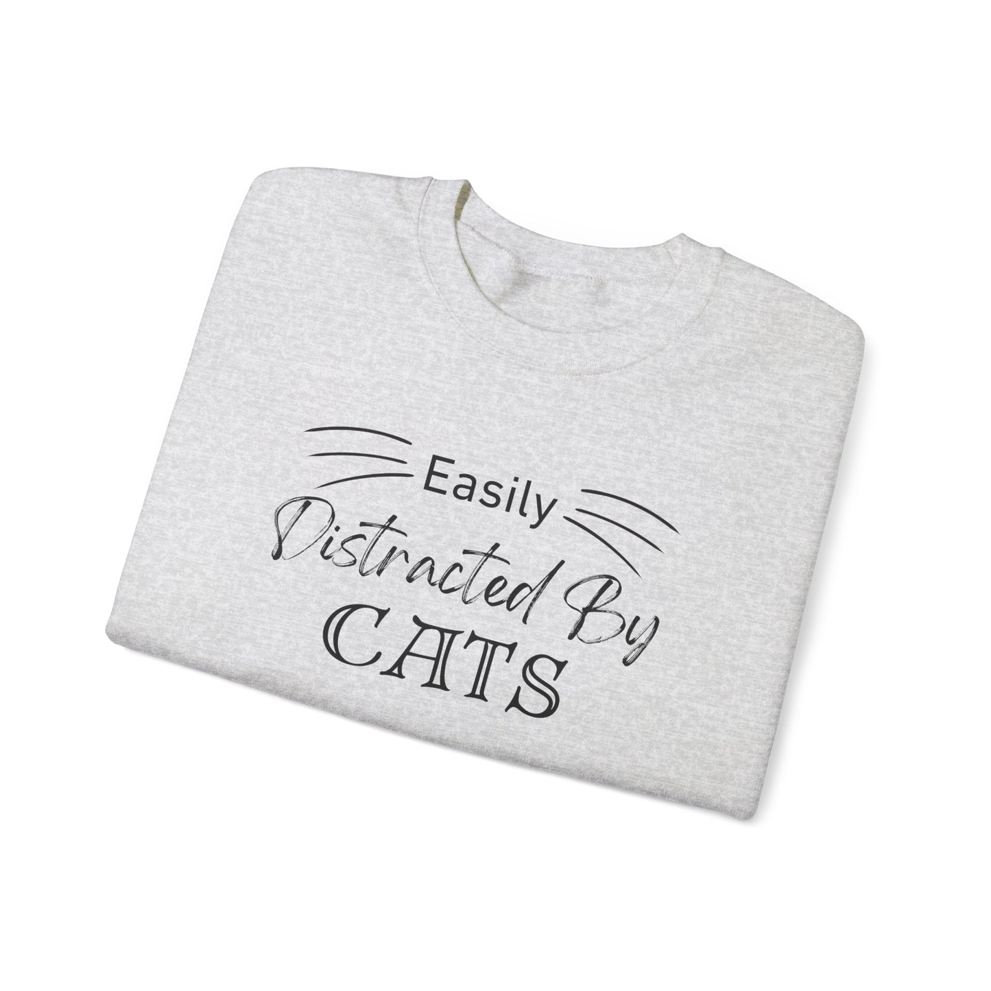 Easily Distracted by Cats Crewneck Sweatshirt