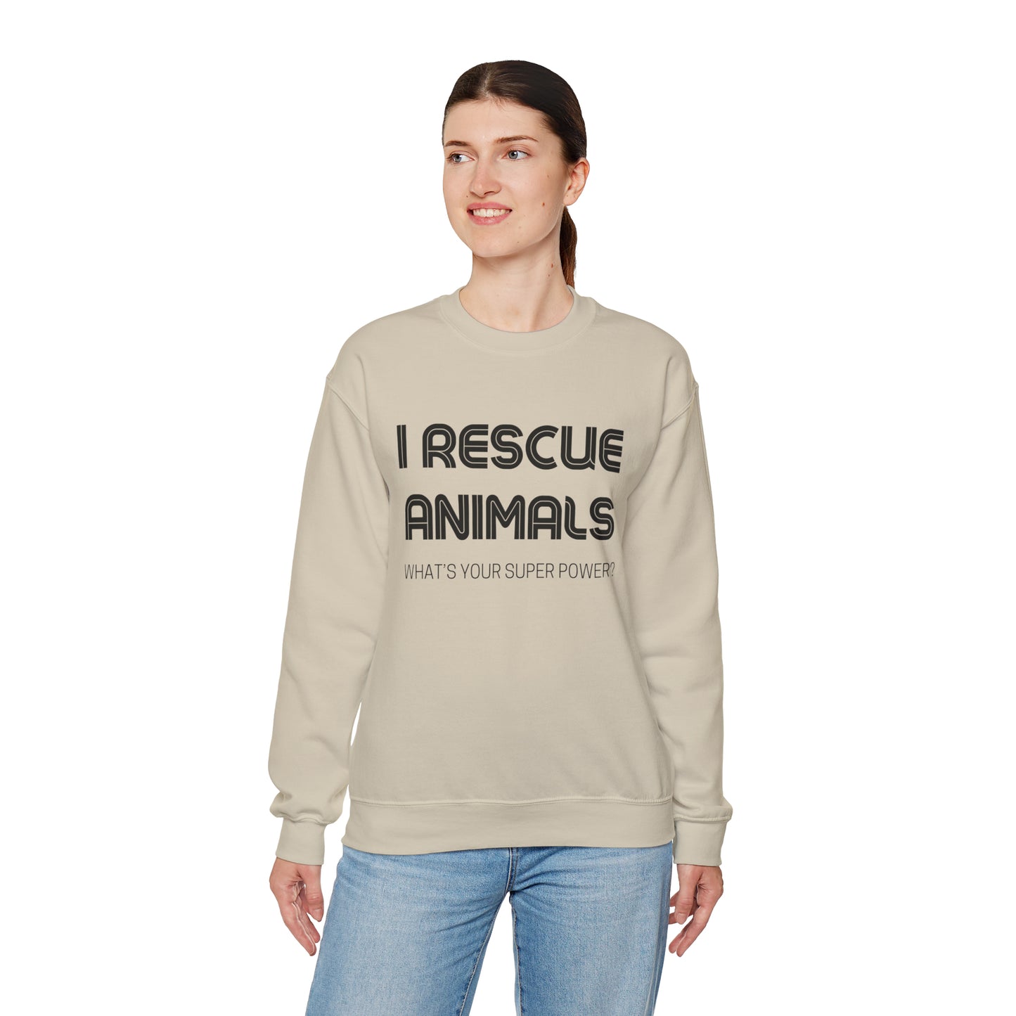 I Rescue Animals Crewneck Sweatshirt