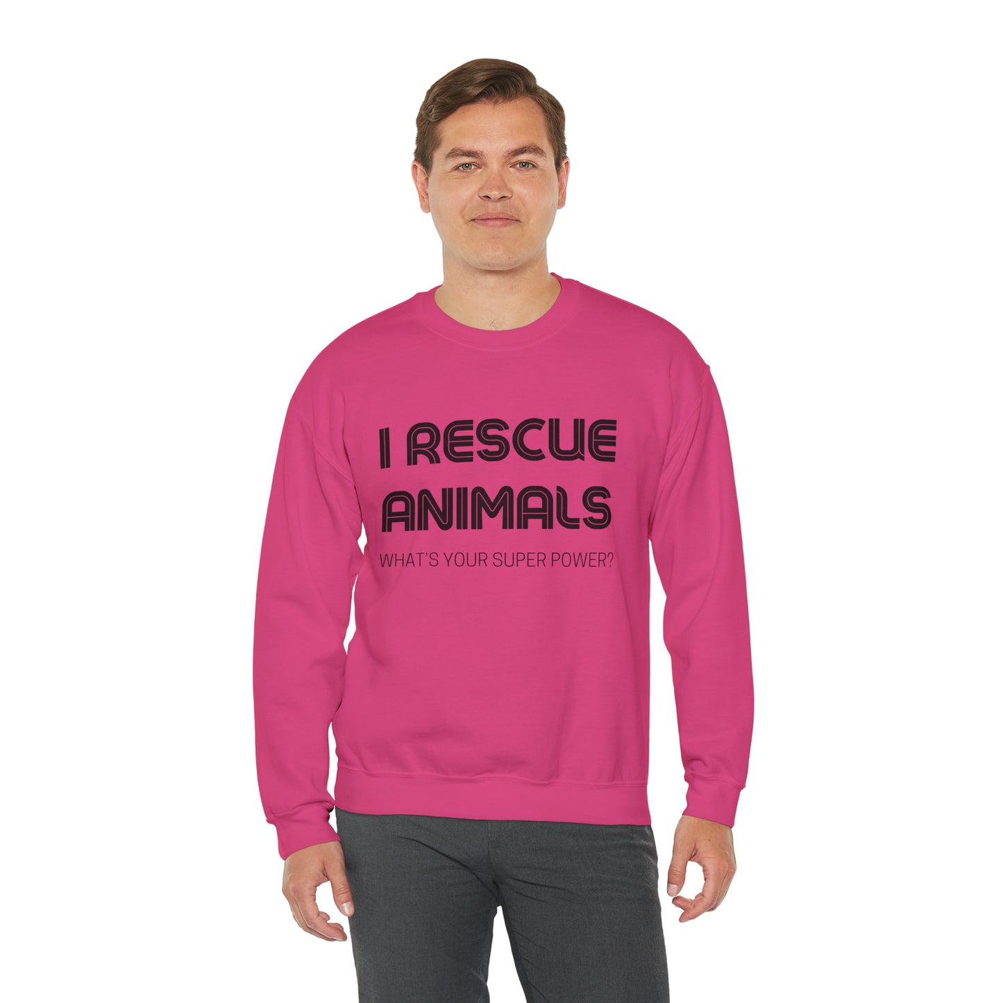 I Rescue Animals Crewneck Sweatshirt