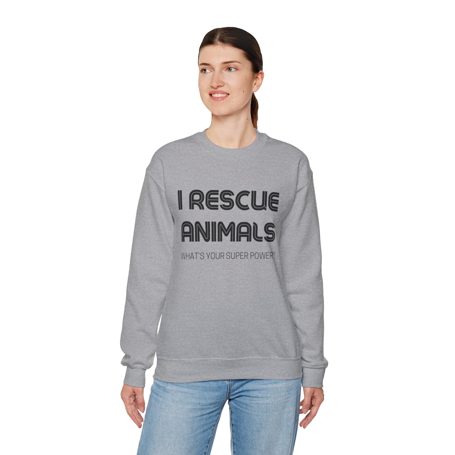 I Rescue Animals Crewneck Sweatshirt