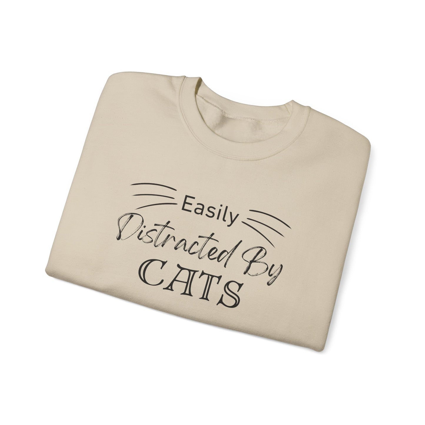 Easily Distracted by Cats Crewneck Sweatshirt