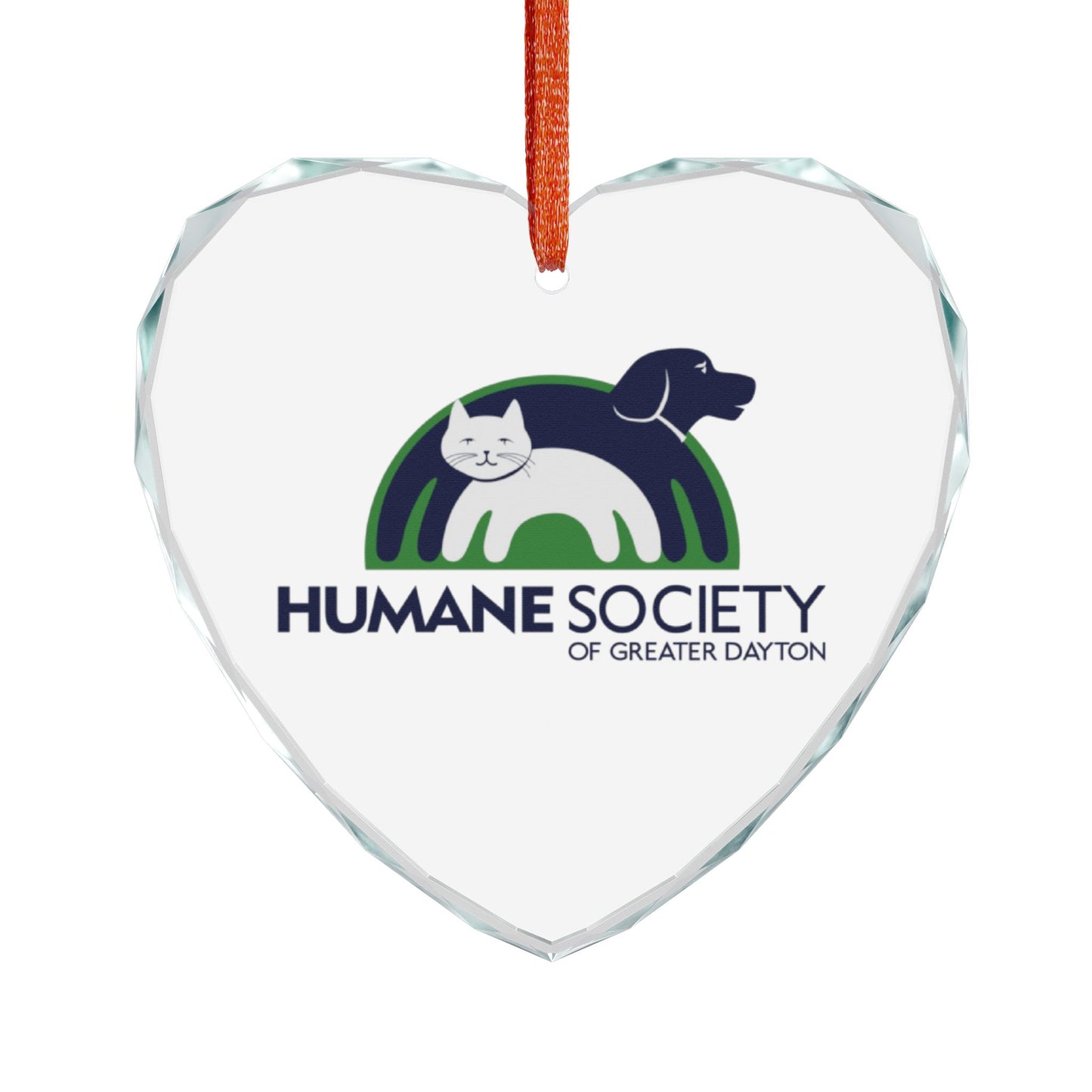 HSGD Crystal Ornament — Humane Society Logo Keepsake