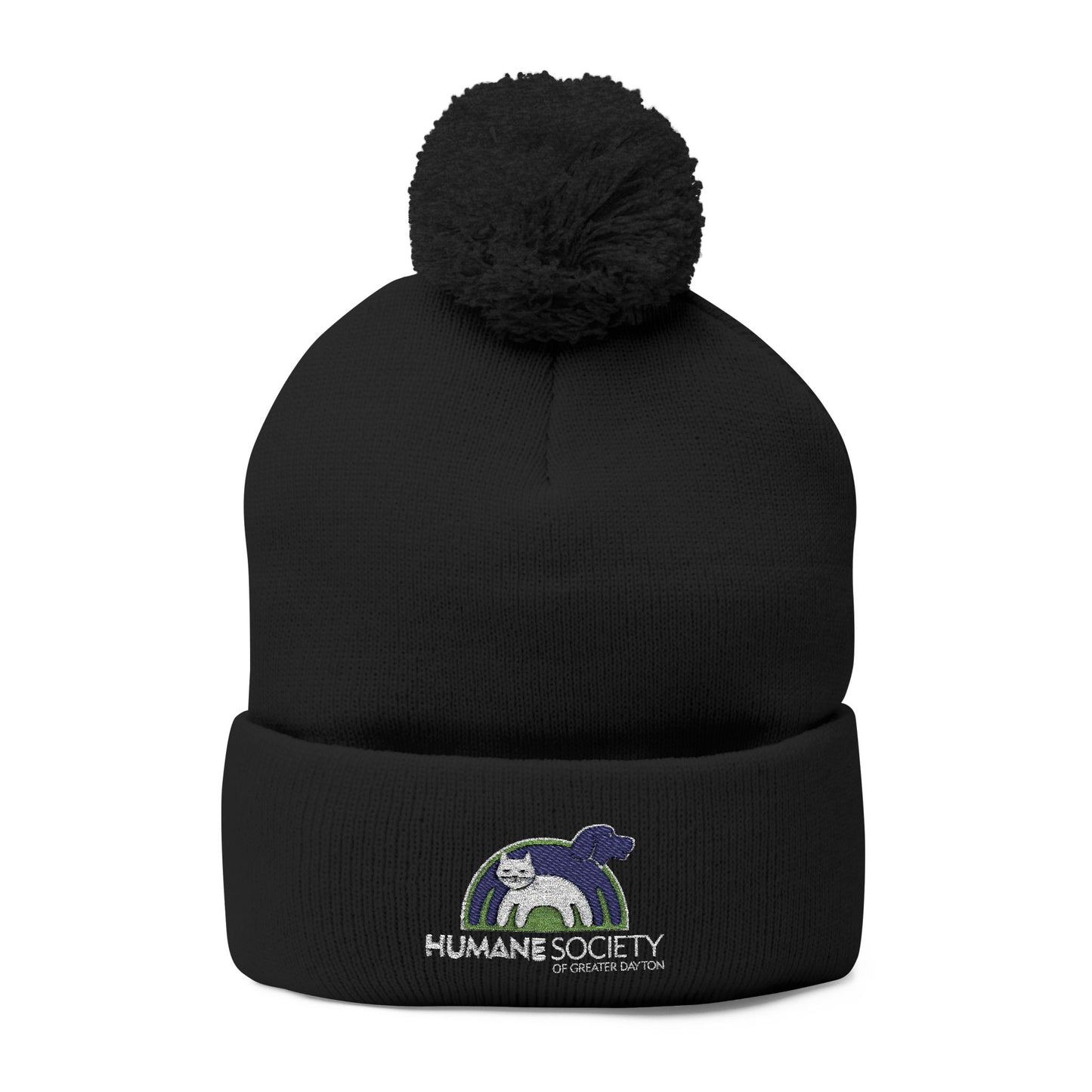HSGD Logo Embroidered Pom-Pom Knit Cap