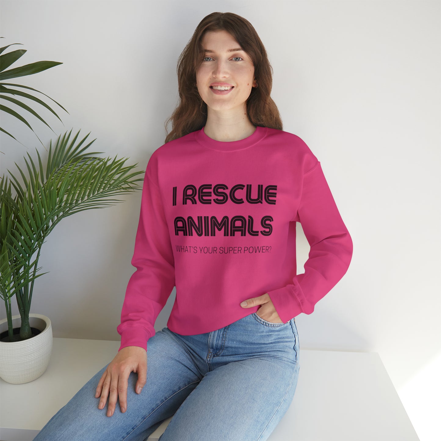 I Rescue Animals Crewneck Sweatshirt