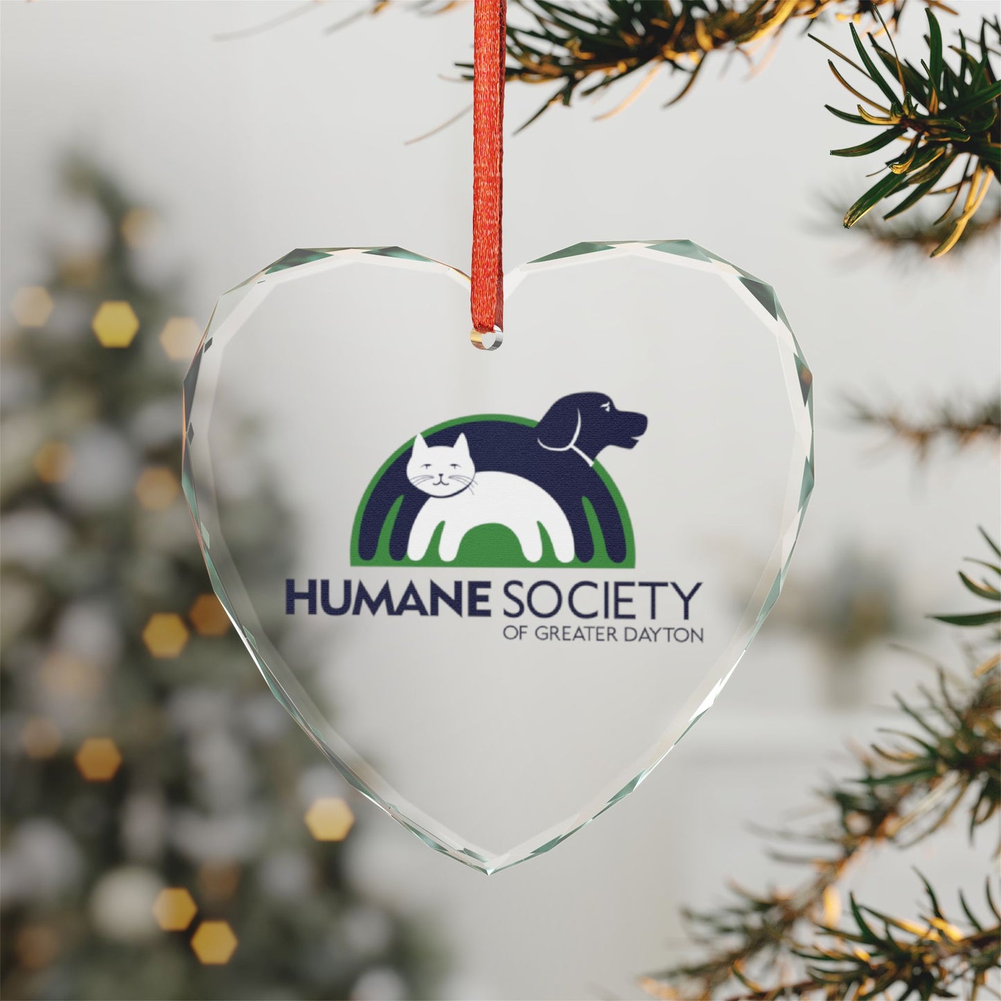 HSGD Crystal Ornament — Humane Society Logo Keepsake