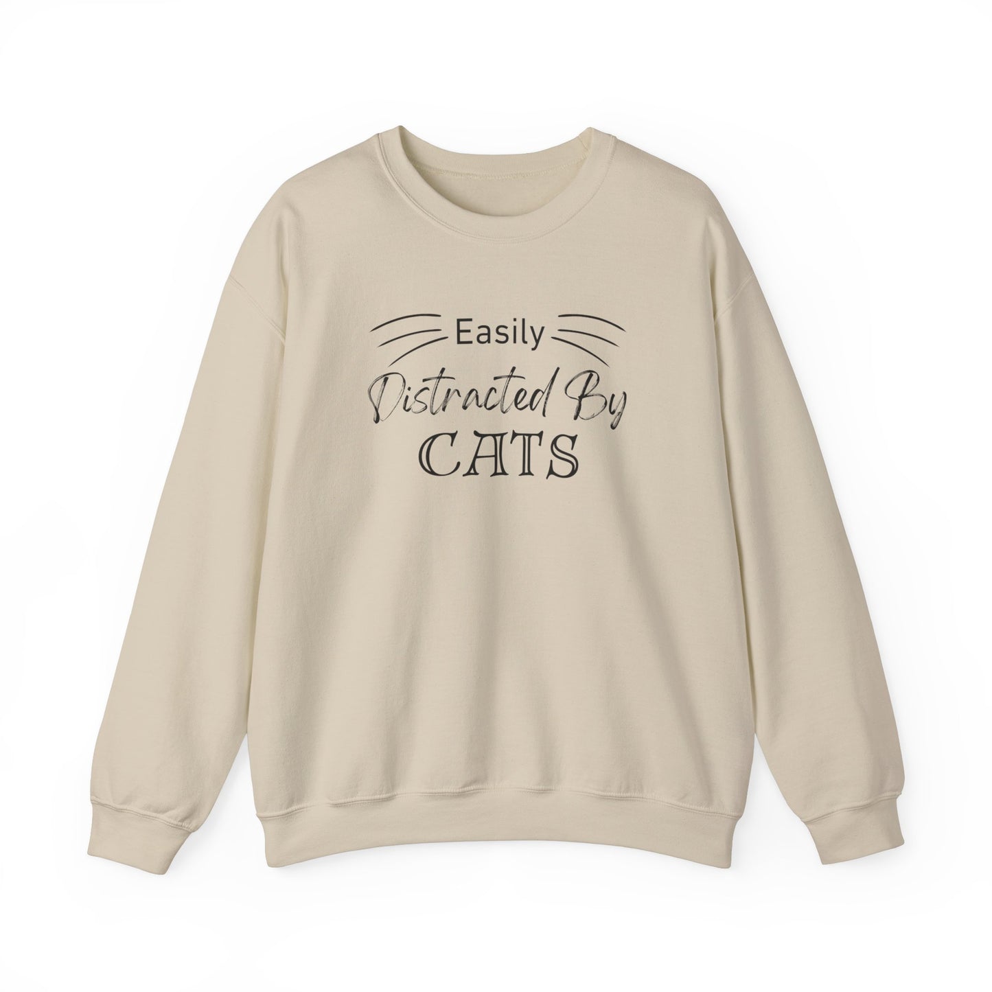 Easily Distracted by Cats Crewneck Sweatshirt