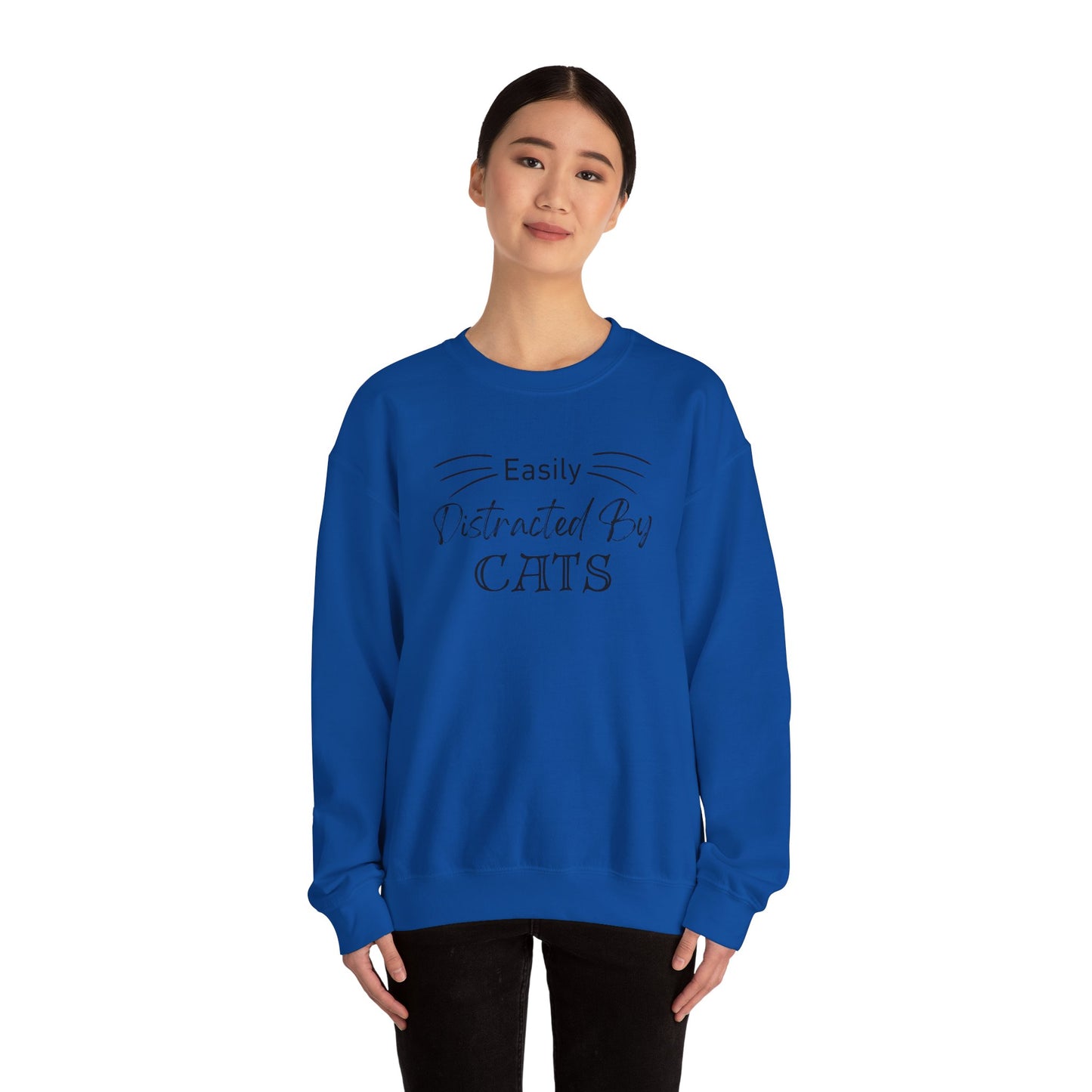 Easily Distracted by Cats Crewneck Sweatshirt