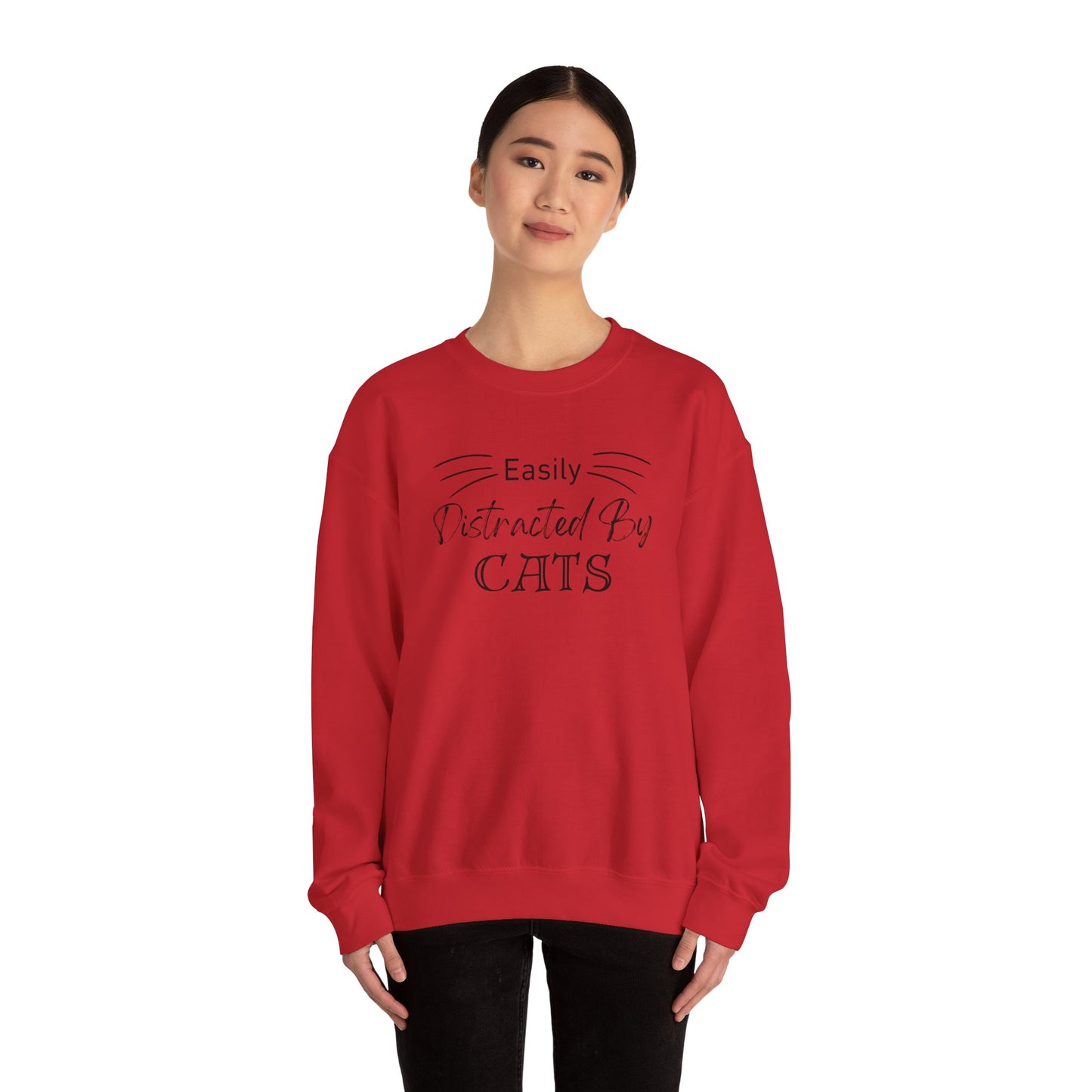 Easily Distracted by Cats Crewneck Sweatshirt