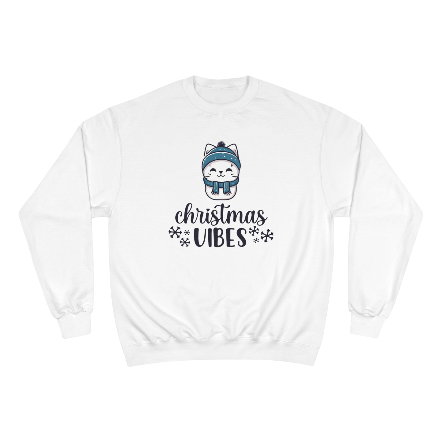 Christmas Cat Vibes Champion Sweatshirt