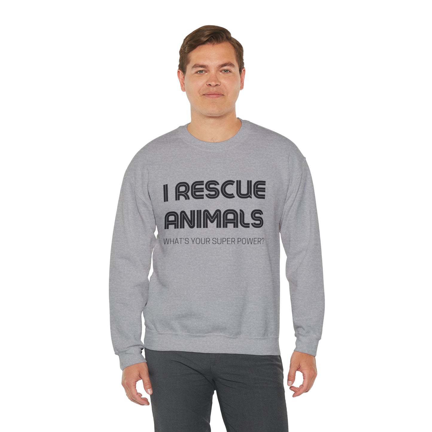 I Rescue Animals Crewneck Sweatshirt