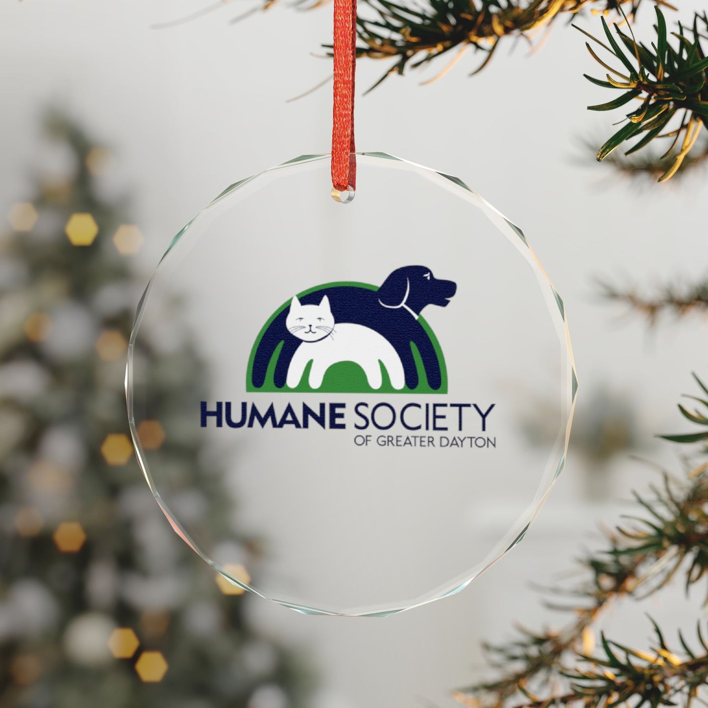 HSGD Crystal Ornament — Humane Society Logo Keepsake