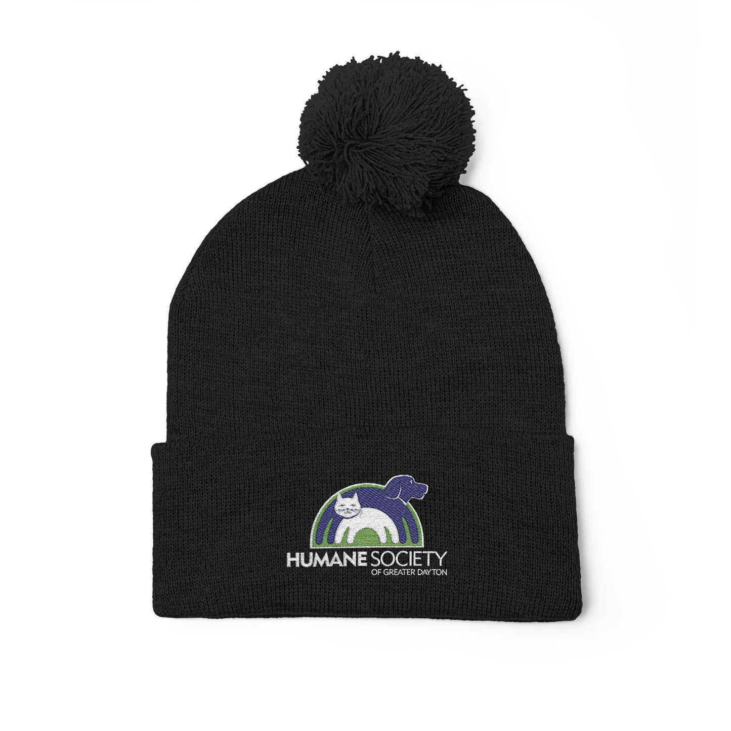 HSGD Logo Embroidered Pom-Pom Knit Cap