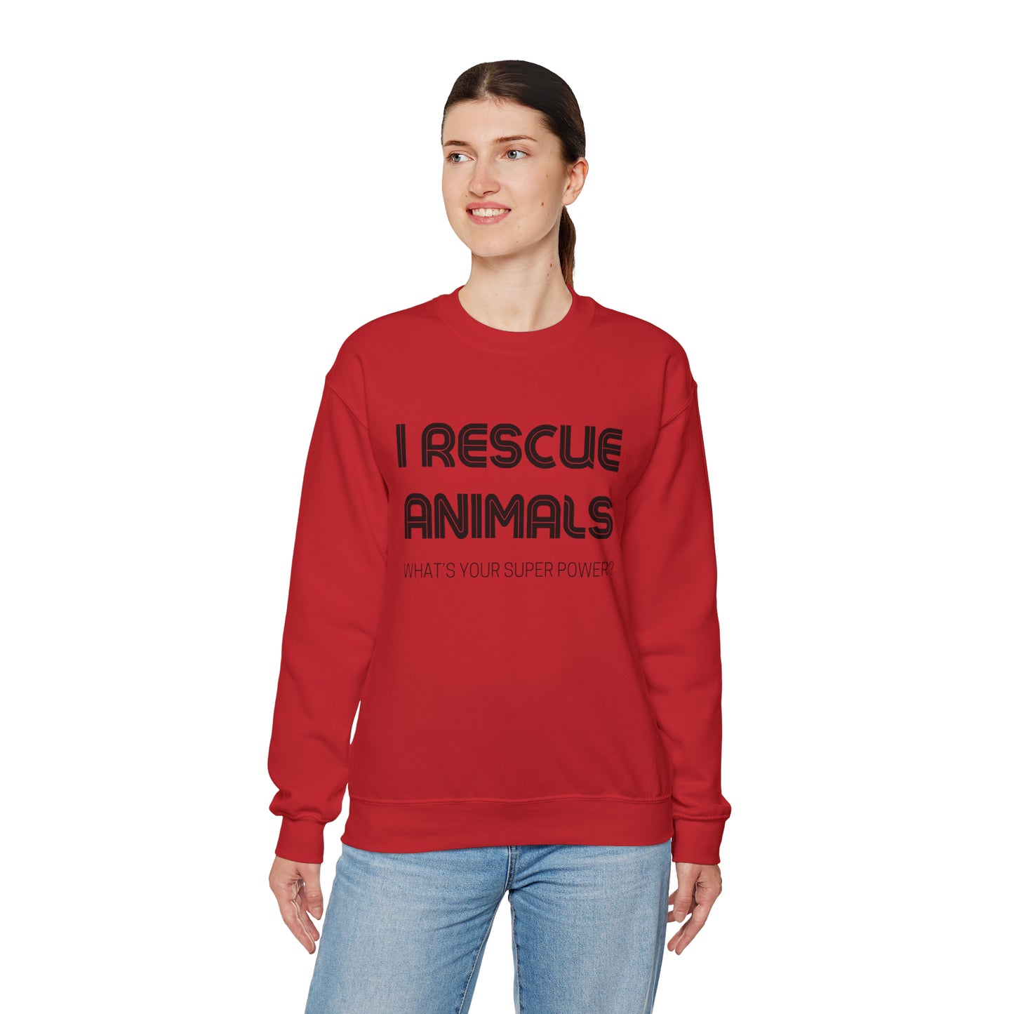 I Rescue Animals Crewneck Sweatshirt