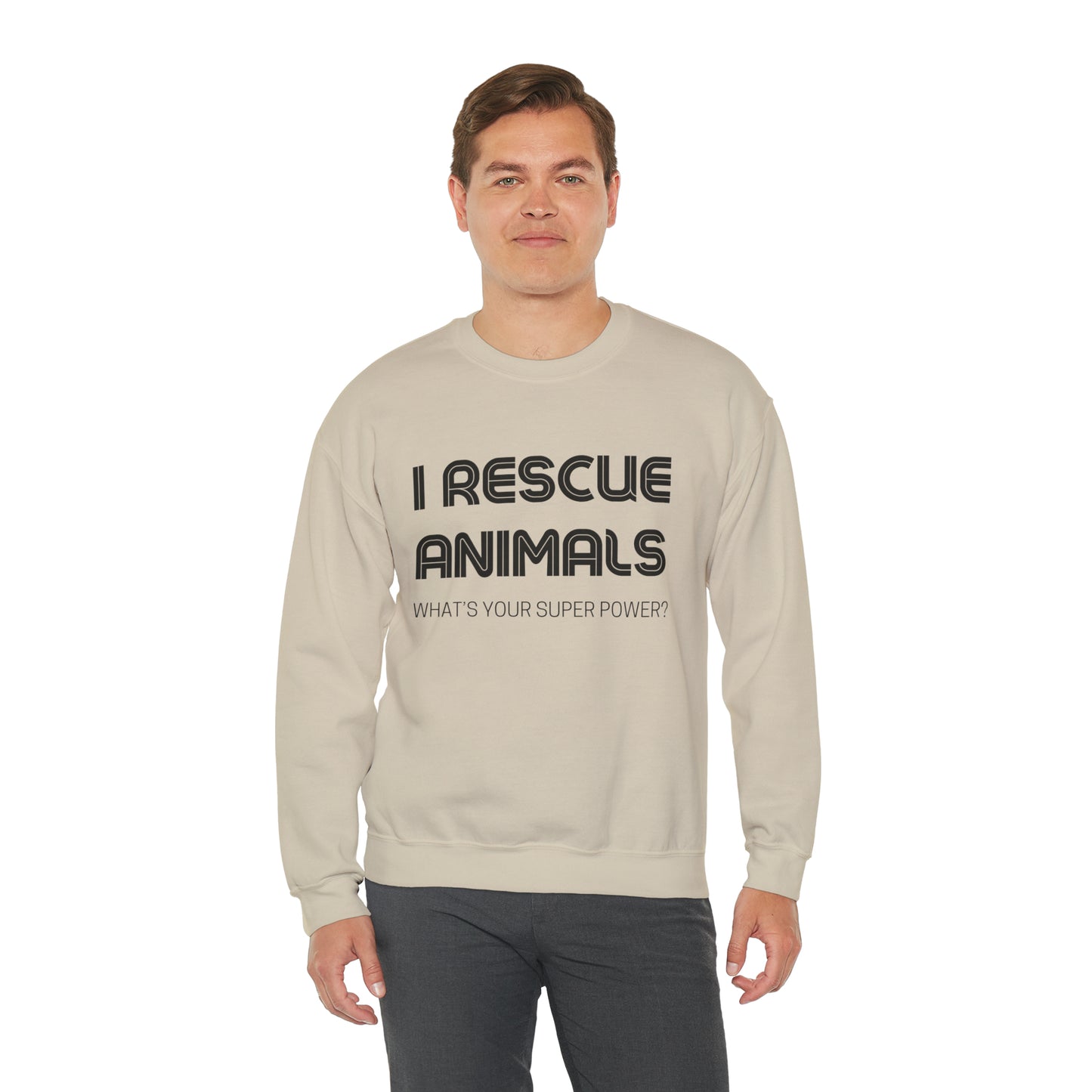 I Rescue Animals Crewneck Sweatshirt