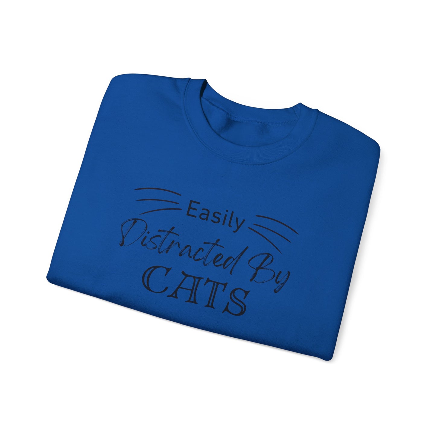 Easily Distracted by Cats Crewneck Sweatshirt