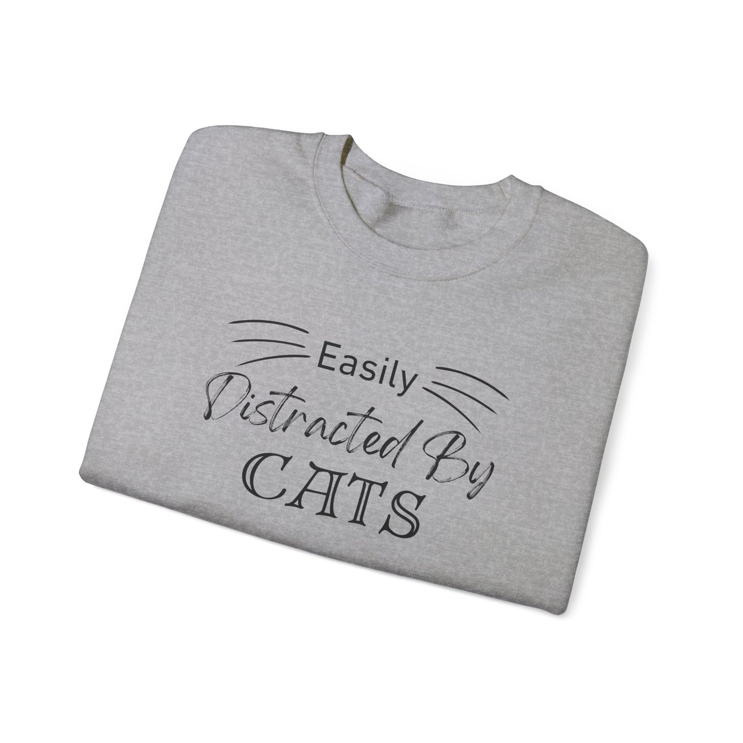 Easily Distracted by Cats Crewneck Sweatshirt