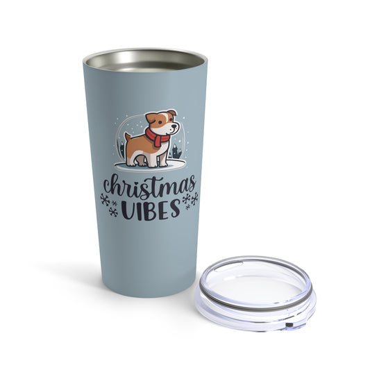 Christmas Vibes Dog Tumbler 20oz