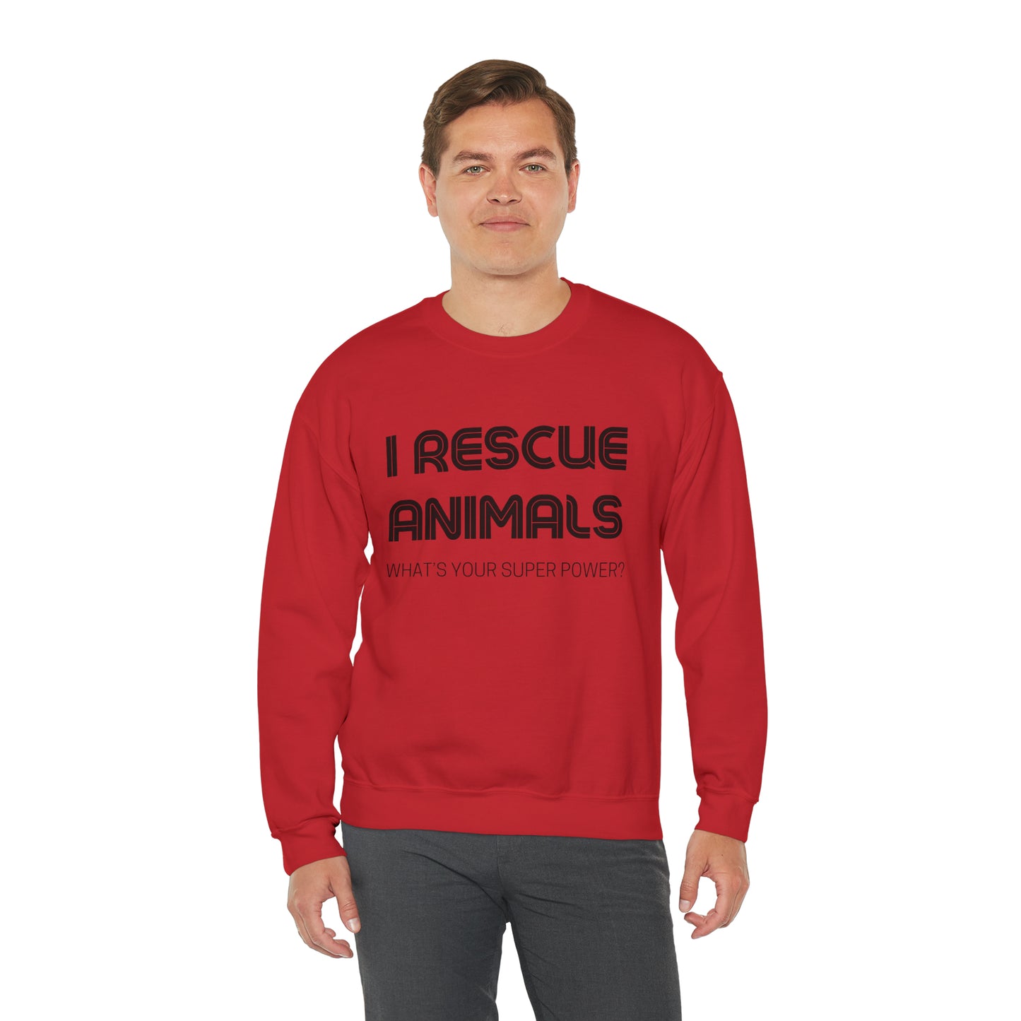 I Rescue Animals Crewneck Sweatshirt