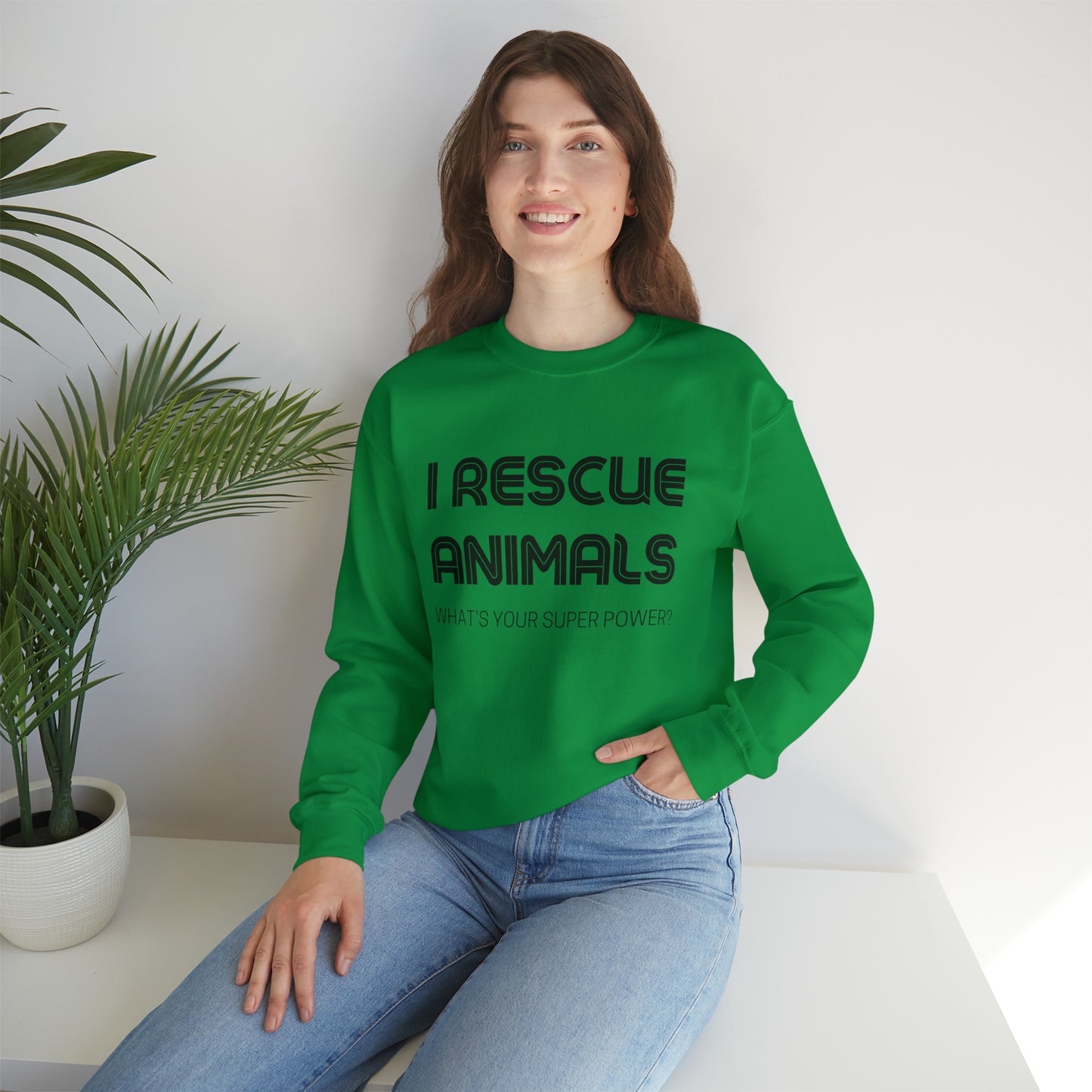 I Rescue Animals Crewneck Sweatshirt