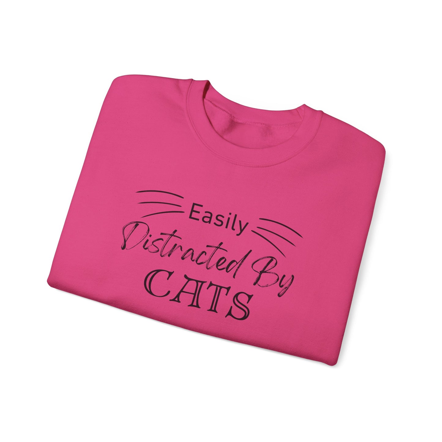 Easily Distracted by Cats Crewneck Sweatshirt