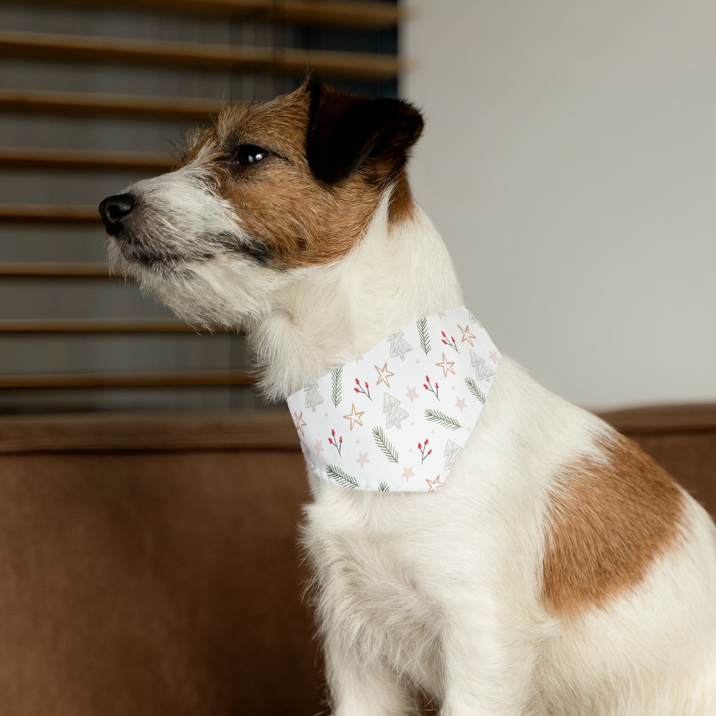 Rustic Holiday Pet Bandana Collar